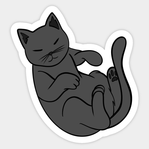 Russian Blue Cat Sticker by Kelly Louise Art